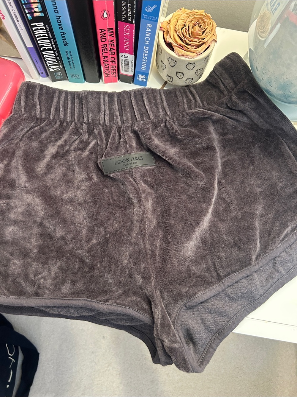 Essentials fear of god shorts velour sweatshorts